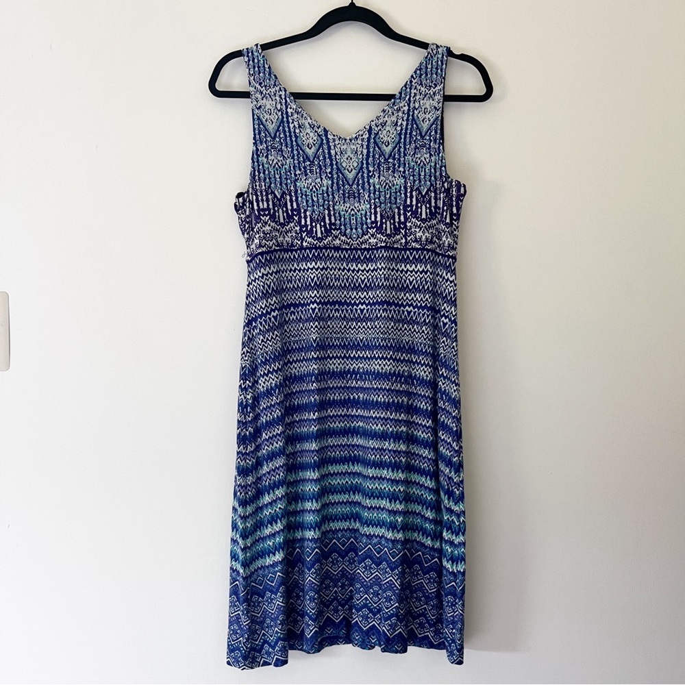 athleta | purple blue summer casual dress medium - Picture 2 of 5